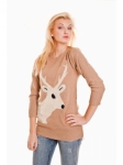 Женский свитер c оленями